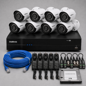 Kit CFTV Completo com Instalação - 8 Câmeras